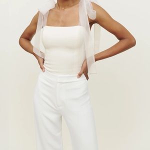 Reformation Zoey Top - White